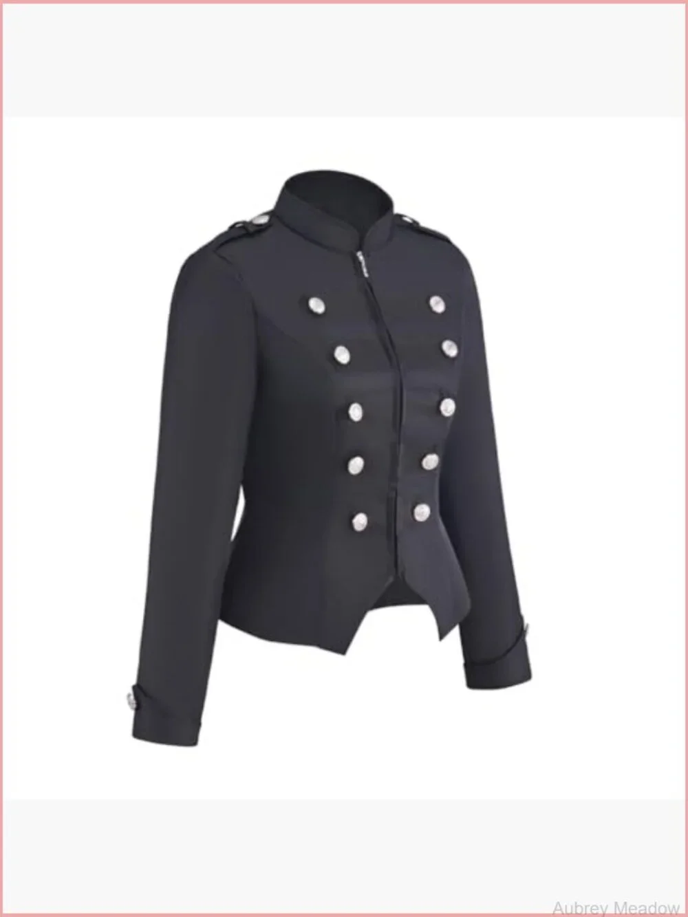 Double Breasted Steampunk Ringmaster Jacket Military Blazer Zip Up Vintage